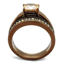 Load image into Gallery viewer, TK2670 - IP Coffee light Stainless Steel Ring with AAA Grade CZ  in Champagne