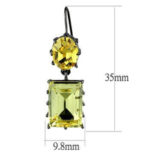 Load image into Gallery viewer, TK2709 - IP Light Black  (IP Gun) Stainless Steel Earrings with Top Grade Crystal  in Multi Color