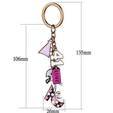 Load image into Gallery viewer, TK2717 - IP Coffee light Stainless Steel Key Ring with Epoxy  in Multi Color