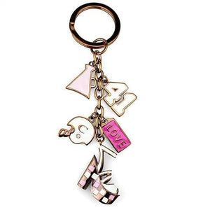 TK2717 - IP Coffee light Stainless Steel Key Ring with Epoxy  in Multi Color