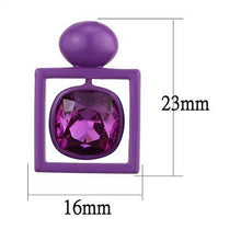 Load image into Gallery viewer, TK2789 - No Plating Stainless Steel Earrings with Top Grade Crystal  in Fuchsia