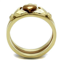 Load image into Gallery viewer, TK2801 - IP Gold &amp; IP Light Brown (IP Light coffee) Stainless Steel Ring with No Stone