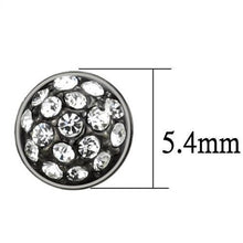 Load image into Gallery viewer, TK2854 - IP Light Black  (IP Gun) Stainless Steel Earrings with Top Grade Crystal  in Clear