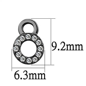 TK2856 - IP Light Black  (IP Gun) Stainless Steel Earrings with Top Grade Crystal  in Clear