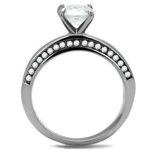 Load image into Gallery viewer, TK2864 - High polished (no plating) Stainless Steel Ring with AAA Grade CZ  in Clear