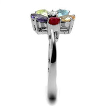 Load image into Gallery viewer, TK2867 - High polished (no plating) Stainless Steel Ring with AAA Grade CZ  in Multi Color