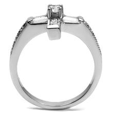 Load image into Gallery viewer, TK2871 - High polished (no plating) Stainless Steel Ring with AAA Grade CZ  in Clear