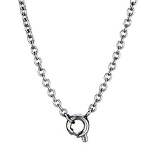 Load image into Gallery viewer, TK2885 - High polished (no plating) Stainless Steel Necklace with AAA Grade CZ  in Clear