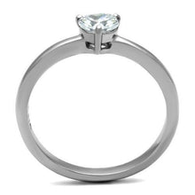 Load image into Gallery viewer, TK2904 - High polished (no plating) Stainless Steel Ring with AAA Grade CZ  in Clear