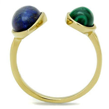 Load image into Gallery viewer, TK2906 - IP Gold(Ion Plating) Stainless Steel Ring with Precious Stone Lapis in Montana