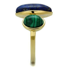 Load image into Gallery viewer, TK2906 - IP Gold(Ion Plating) Stainless Steel Ring with Precious Stone Lapis in Montana