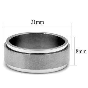 TK2919 - High polished (no plating) Stainless Steel Ring with No Stone