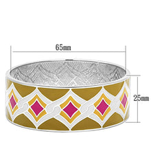 Load image into Gallery viewer, TK291 - High polished (no plating) Stainless Steel Bangle with Epoxy  in Multi Color