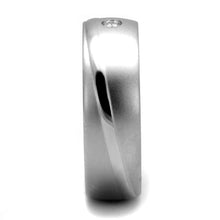 Load image into Gallery viewer, TK2932 - High polished (no plating) Stainless Steel Ring with AAA Grade CZ  in Clear