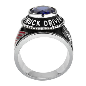 TK30320 - Trucker Ring in Montana Blue