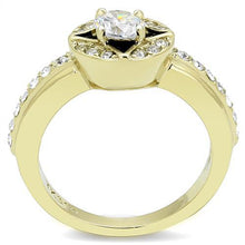 Load image into Gallery viewer, TK3034 - IP Gold(Ion Plating) Stainless Steel Ring with AAA Grade CZ  in Clear