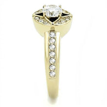 Load image into Gallery viewer, TK3034 - IP Gold(Ion Plating) Stainless Steel Ring with AAA Grade CZ  in Clear