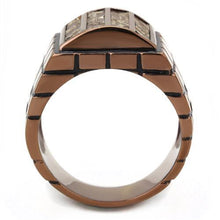 Load image into Gallery viewer, TK3077 - IP Coffee light Stainless Steel Ring with Leather  in Multi Color