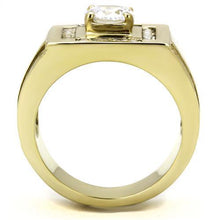 Load image into Gallery viewer, TK3079 - IP Gold(Ion Plating) Stainless Steel Ring with AAA Grade CZ  in Clear