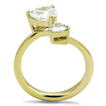 Load image into Gallery viewer, TK3093 - IP Gold(Ion Plating) Stainless Steel Ring with AAA Grade CZ  in Clear