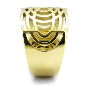 TK3119 - IP Gold(Ion Plating) Stainless Steel Ring with No Stone