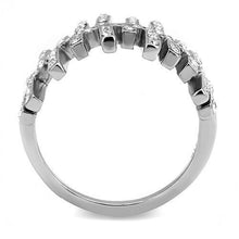 Load image into Gallery viewer, TK3140 - High polished (no plating) Stainless Steel Ring with Top Grade Crystal  in Clear