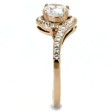 Load image into Gallery viewer, TK3178 - IP Rose Gold(Ion Plating) Stainless Steel Ring with AAA Grade CZ  in Clear