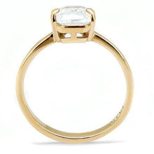 Load image into Gallery viewer, TK3179 - IP Rose Gold(Ion Plating) Stainless Steel Ring with AAA Grade CZ  in Clear