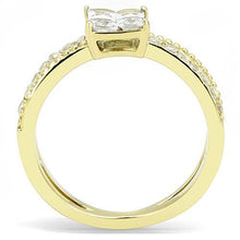 Load image into Gallery viewer, TK3181 - IP Gold(Ion Plating) Stainless Steel Ring with AAA Grade CZ  in Clear