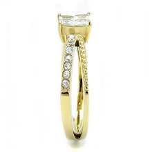 Load image into Gallery viewer, TK3181 - IP Gold(Ion Plating) Stainless Steel Ring with AAA Grade CZ  in Clear