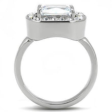 Load image into Gallery viewer, TK3209 - High polished (no plating) Stainless Steel Ring with AAA Grade CZ  in Clear