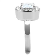 Load image into Gallery viewer, TK3209 - High polished (no plating) Stainless Steel Ring with AAA Grade CZ  in Clear