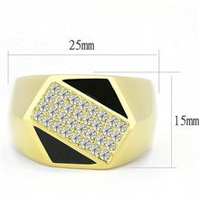 Load image into Gallery viewer, TK3224 - IP Gold(Ion Plating) Stainless Steel Ring with Top Grade Crystal  in Clear