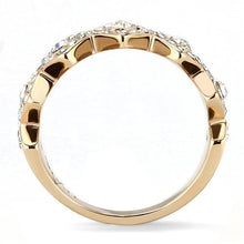 Load image into Gallery viewer, TK3237 - IP Rose Gold(Ion Plating) Stainless Steel Ring with Top Grade Crystal  in Clear