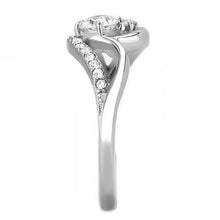 Load image into Gallery viewer, TK3243 - High polished (no plating) Stainless Steel Ring with AAA Grade CZ  in Clear