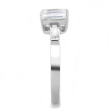 Load image into Gallery viewer, TK3244 - High polished (no plating) Stainless Steel Ring with AAA Grade CZ  in Clear