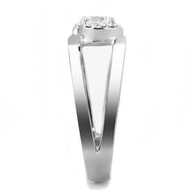 Load image into Gallery viewer, TK3245 - High polished (no plating) Stainless Steel Ring with AAA Grade CZ  in Clear