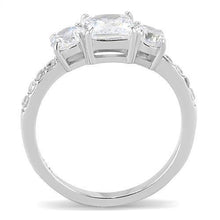 Load image into Gallery viewer, TK3246 - High polished (no plating) Stainless Steel Ring with AAA Grade CZ  in Clear