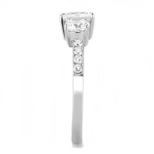 Load image into Gallery viewer, TK3246 - High polished (no plating) Stainless Steel Ring with AAA Grade CZ  in Clear