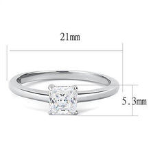 Load image into Gallery viewer, TK3250 - High polished (no plating) Stainless Steel Ring with AAA Grade CZ  in Clear