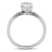 Load image into Gallery viewer, TK3251 - High polished (no plating) Stainless Steel Ring with AAA Grade CZ  in Clear