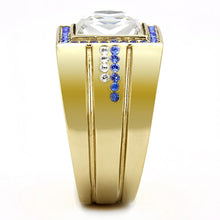 Load image into Gallery viewer, TK3269 - IP Gold(Ion Plating) Stainless Steel Ring with Top Grade Crystal  in Clear