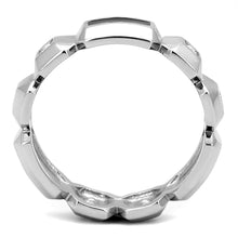 Load image into Gallery viewer, TK3281 - High polished (no plating) Stainless Steel Ring with Top Grade Crystal  in Clear