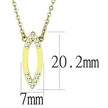 Load image into Gallery viewer, TK3285 - IP Gold(Ion Plating) Stainless Steel Necklace with Top Grade Crystal  in Clear