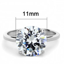 Load image into Gallery viewer, TK3428 - High polished (no plating) Stainless Steel Ring with AAA Grade CZ  in Clear