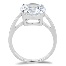 Load image into Gallery viewer, TK3428 - High polished (no plating) Stainless Steel Ring with AAA Grade CZ  in Clear