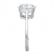 Load image into Gallery viewer, TK3428 - High polished (no plating) Stainless Steel Ring with AAA Grade CZ  in Clear