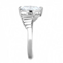 Load image into Gallery viewer, TK3429 - High polished (no plating) Stainless Steel Ring with AAA Grade CZ  in Clear