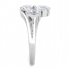 Load image into Gallery viewer, TK3430 - High polished (no plating) Stainless Steel Ring with AAA Grade CZ  in Clear