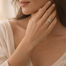 Load image into Gallery viewer, TK3431 - High polished (no plating) Stainless Steel Ring with AAA Grade CZ  in Clear